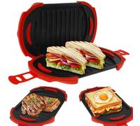 Microondas Toastie Sandwich Maker - Lavavajillas Caja Fuerte Panini Prensa para el Desayuno Sándwiches y Queso a la Parrilla - Cocina tostadora inalámbrica y sin Humo