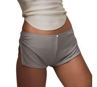 Micropantalones Cortos Sexis para Mujer, minipantalones Cortos con Abertura Lateral de Cintura, Pijamas Ajustados, Pantalones Cortos, Ropa de Dormir