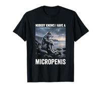 Micropene Funny Unappropriate Men Rude Wolf Peinlich Camiseta