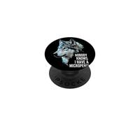 Micropene Funny Unappropriate Men Rude Wolf Peinlich PopSockets PopGrip Adhesivo