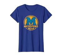 Micropene Hombre Superhéroe Logo Divertido Vergonzoso Pequeño Pene Camiseta, Mujer, Azul Real, XL