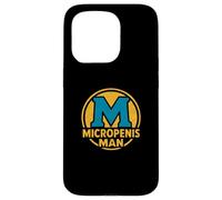 Micropene Hombre Superhéroe Logo Divertido Vergonzoso Pequeño Pene Carcasa para iPhone 15 Pro