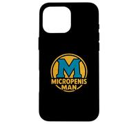 Micropene Hombre Superhéroe Logo Divertido Vergonzoso Pequeño Pene Carcasa para iPhone 16 Pro MAX