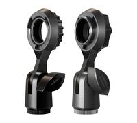 Microphone Arm Stand Clip - Secure Grip & Non-Slip Performance, Universal Podcast Mount, 100x40x40mm + Thread Converter, High Density ABS Construction, For Travel Streaming & School