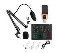 Microphone B01 Professional Condenser Microphone Recording Microphone With Sound Card For Computer Karaoke KTV Tiktok YouTube BM 800 Suitable for anchor, dubbing studio, recording, st ( Color : A )