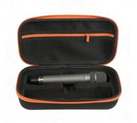 Microphone Case - Double Compartment Pouch, Waterproof EVA Carrying Bag for Karaoke Accessories, Audio Equipment Organizer with Handle, Media Gear, Vlogging Storage Pouch for Video and Sound System