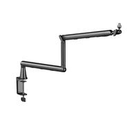 Microphone Desk Arm - Clamp Holder For Studio Setup | Metal Alloy With Adjustable Boom Stand, Shock Absorbing Springs, 360° Rotation, For Streaming, Singing,Content Recording