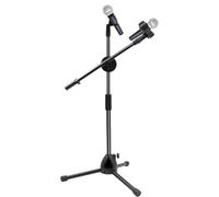 Microphone Holder - Microphon.e Clip - Portable Microph. Stand - Adjustable Metal Tripod Stand 80cm Clip, Foldable Durable | for Recording Karaoke Instruments Stage