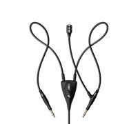 MEZE AUDIO Micrófono boom | Micrófono omnidireccional de audio claro Plug and Play | para juegos y trabajo remoto | macho de 3,5 mm a conector macho TS mono dual de 3,5 mm | Longitud del cable: 2,50 m
