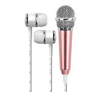 Microphone Mini Mic Wired 3.5mm Stereo Studio Handheld Audio with Earphone KTV Karaoke Speech for Phone Computer Noise Cancellation (Color : C) (D)