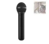 Microphone-Shaped Creative Showerhead, Fun Vintage Microphone Shower Head with Handheld, Personalised High Pressure Rain Shower Heads with Metal Case, Let's Sing while washing (Black)