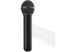 Microphone Shower Head with Handheld, Fun Vintage Microphone Shower Head, High Pressure Rainfall Spray, Durable Metal Shell, Universal Fit Hand Shower for Bathroom Upgrade (Black)