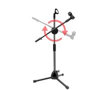 Microphone Support Rack - Height Adjustable Pole, Spring Clip Base | Reliable Stability Performance Accessories Vertical Tabletop Stand Extendable Tube Professional Audio Setup for Musician