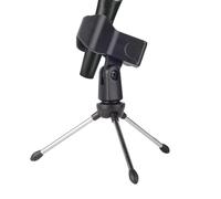 Microphone Tripod Stand, Foldable Tripod, Lightweight Desktop Holder with Lock-Tight Knob, Portable Singing and Performance Accessory, Wide Range of Application, 6.3x3.54 In