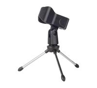 Microphone Tripod Stand, Professional Audio Standard Clip, Durable Zinc Alloy Base, Lock-Tight Design with Studio Style, Desktop Stand for Singing and Podcasting Performance and Speech