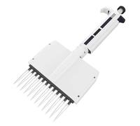 Micropipeta de 12 canales de volumen ajustable 0.5ul-10ul/5-50ul/50-300ul, controlador de pipeta de alta precisión con pantalla digital, punta giratoria de 360°