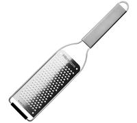 Microplane Hoja gruesa de la serie profesional, elegante diseño de acero inoxidable, perfecta para queso duro, zanahorias, coco, nueces, chocolate, jengibre y ajo y más, hoja de acero inoxidable