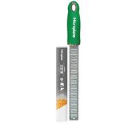 Microplane Rallador clásico de colores vibrantes en verde albahaca fresca | Herramienta de rallador de limón, queso y verduras | Para cítricos, queso parmesano, ajo, jengibre | Hoja fina de acero