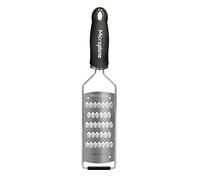 Microplane Rallador fino en juliana de acero inoxidable negro de la serie Gourmet para zanahorias, calabacines, patatas, manzanas, remolachas y rábanos.