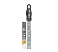 Microplane Zester Rallador, Acero Inoxidable, Negro, 32.50x3.5x2.56 cm