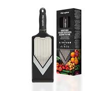 Microplane Rebanadora de hoja en V ajustable con función Julienne de acero inoxidable/negro