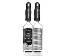 Microplane Serie Gourmet Rallador Grueso, Acero Inoxidable, Negro, 35.90x6.41x1.92 cm