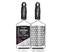 Microplane Serie Gourmet Rallador Ultra Grueso, Acero Inoxidable, Negro, 33.33x11.54x3.21 cm