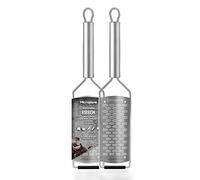 Microplane Serie Profesional Rallador Doble, Acero Inoxidable, Plata, 33x7.5x1.92 cm