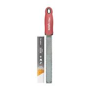Microplane Zester - Rallador de Cocina en Pintalabios Rojo para cítricos, parmesano, Jengibre, Chocolate y Nuez moscada con Hoja Fina de Acero Inoxidable. Fabricado en Estados Unidos