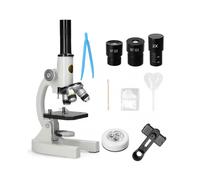 Microscope, 64X-2400X Monocular Optical Microscope Elementary School Science Experimental Biology Teaching Microscope Birthday Gifts