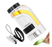 Microscope for Kids - 50x300x ABS PP Pocket Digiscope with LED Light 5.6x3.6x10cm Portable Science Explorer, Stem Learning Tool | Hand Microscope for Boys Girls Classroom Outdoor Birthday Christmas