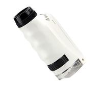Microscope portátil portátil - Mini zoom de 60 x 120 x, luz LED con batería, exploración al aire , estudio de la naturaleza, juguete de ciencia de biología de laboratorio, regalo de aprendizaje