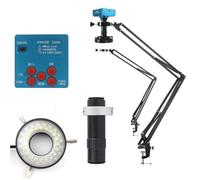 Microscopio 4K Microscopio Digital de 48 MP Electrónica USB Cámara Industrial HDMI 1-150X Zoom C Montura Lente Teléfono Pcb Soldadura (UK)