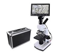 Microscopio Biológico De Ácaros HD, Instrumento Profesional Aprendizaje Laboratorio, Esperma Visible Acuático, Pantalla 7 Pulgadas Nítido Preciso Detalles Esfuerzo