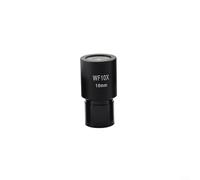 Microscopio biológico ocular WF5X WF10X WF15X WF20X lente gran angular 23.2mm aleación de aluminio óptica de vidrio visión clara brillante herramienta de investigación de laboratorio negro (WF10X/18)