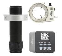 Microscopio Cámara de microscopio 4K UHD de 41 MP, HDMI, USB Tipo C, IMX678, microscopio electrónico Digital Industrial con Lente de 1-130X, luz for reparación de teléfonos y Soldadura