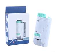 Microscopio compacto para niños, explora la naturaleza de cerca con un LED brillante y alta potencia de zoom de 200x (verde)