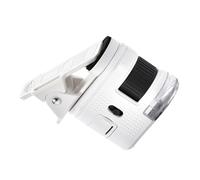 Microscopio de Aumento de 100X fácil de Colocar con luz LED y Estilos de Clip para teléfonos para la exploración Cotidiano Microscopio para teléfonos móviles