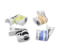 Microscopio de aumento ligero de 60x con clip para teléfono y luces LED blancas para un fácil uso del smartphone y observaciones detalladas (naranja)