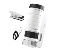 Microscopio de bolsillo con LED Light-60X-20X portátil microscopio ajustado portátil | Juguete científico para niños y niñas de 6 a 12 años, STEM School House Travel