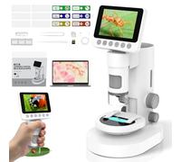 Microscopio de Bolsillo Digital de Mano para niños, 1000X 3.5 portátil Mini Alcance de Aumento para Monedas, Plantas, Insectos, Aprendizaje científico para Adultos y niños de 4 a 12 años