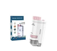 Microscopio de Bolsillo for niños, 60-200X, con luz LED, portátil, eléctrico, Mini, Alta definición, for Uso en Exteriores(Pink Single Machine)