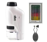 Microscopio de Bolsillo: Microscopio Portátil, 60X-120X Mini Microscopios Portátil con luz LED, Microscopios de Bolsillo para Niños para Aprendizaje, Educación Y Exploración