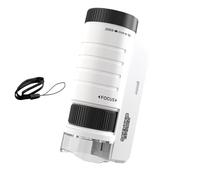 Microscopio de Bolsillo para niños con Microscopio portátil Educativo Ajustable LED Light-60X-20X | Juguete científico para niños y niñas de 6 a 12 años, Stem School House Travel