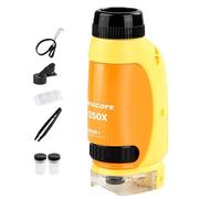 Microscopio de Bolsillo para niños,Microscopio de Bolsillo para niños | Kit de microscopio de Bolsillo con luz LED de Juguete para niños,Juguete Preescolar del Proyecto Stem, pequeño microscopio