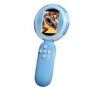 Microscopio de bolsillo para niños, pantalla IPS de 2 pulgadas, lupa de mano digital con 8 luces LED, puerto USB a PC, regalo de cumpleaños