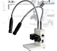 Microscopio de fibra óptica LED, brillo y apertura ajustables, fuente de luz de cuello de cisne flexible, temperatura de color de 6000 K para investigación de zoom estéreo