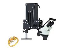Microscopio de joyería, microscopio estéreo de diamante, equipado con un soporte, lente y lente objetivo, con enfoque ajustable y una distancia de trabajo adecuada para la inspección de piedras