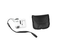 Microscopio de lupa portátil de 60X con luz LED y detección de falsificaciones UV para joyas, gemas, circuitos y caligrafía (blanco)