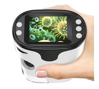 Microscopio de Mano 1000X para niños, 4K, Pantalla de 2 Pulgadas, Recargable, Mini microscopios Digitales de Bolsillo con Kit de Diapositivas, Regalo Edu portátil, para niños y Estudiantes